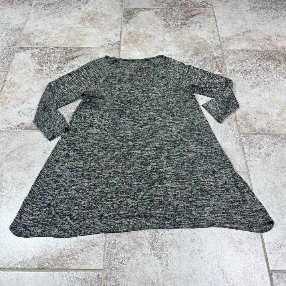 Soma Live Lounge Wear Tunic Top Womens Medium Space Dye 3/4 Sleeve Stretch